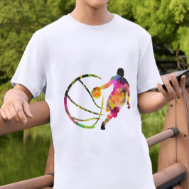 colorido de cesta de camisetas Silhouette Basketba