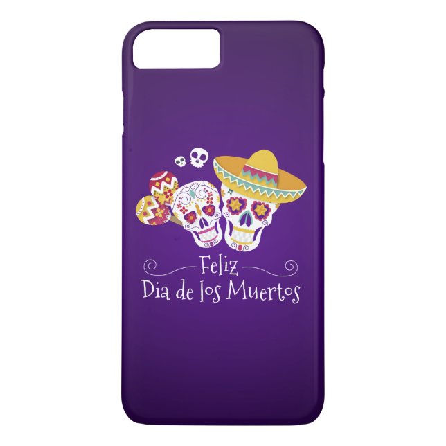 Colorido Día de los Muertos | Funda para móvil (Reverso)