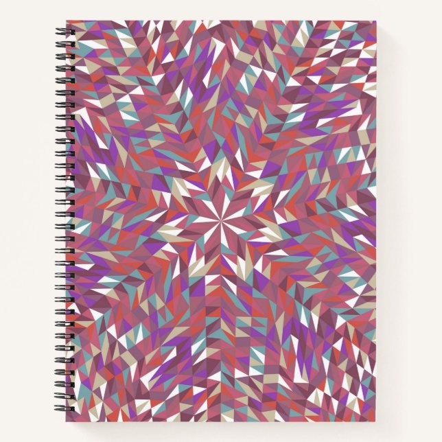 Colorido Diario de bala Mandala / Bloc de notas en (Anverso)