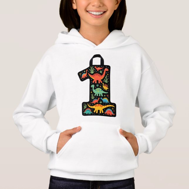 Colorido diseño de camisas de dinosaurios (Anverso)