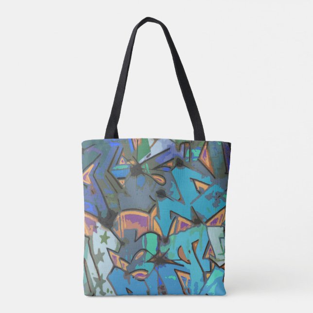 Colorido diseño de graffitis en la bolsa (Reverso)