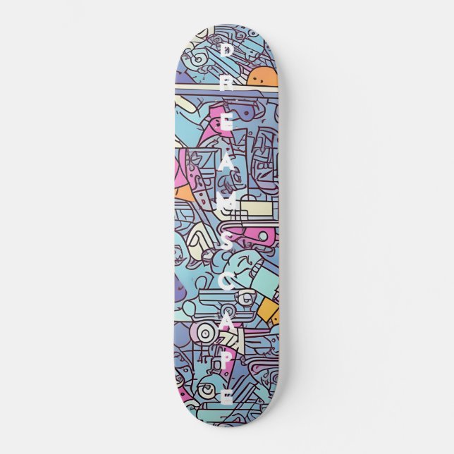Colorido Dreamscape Adventure Skateboard (Anverso)