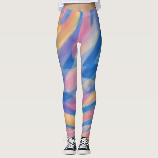 Colorido ejercicio Jogging Leggings (Anverso)
