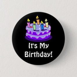 Colorido es mi botón de moda de cumpleaños