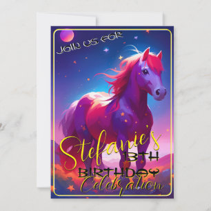 Colorido Espíritu Pony 46 Invitación de cumpleaños