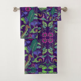 Colorido estilo barroco vintage azul marino floral