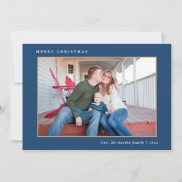 Colorido Feliz Navidad Impresión de papel azul