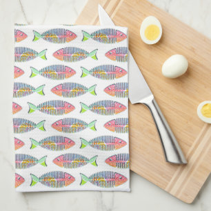Colorido Fish Skeleton Kitchen Toalla