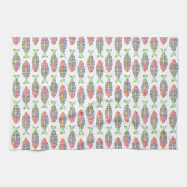 Colorido Fish Skeleton Kitchen Toalla