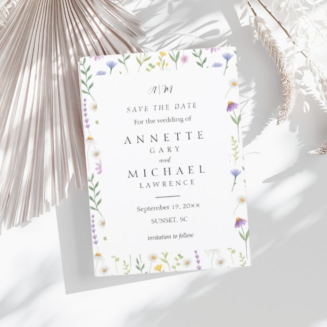 Colorido Floral guardar la fecha Invitación (Subido por el creador)