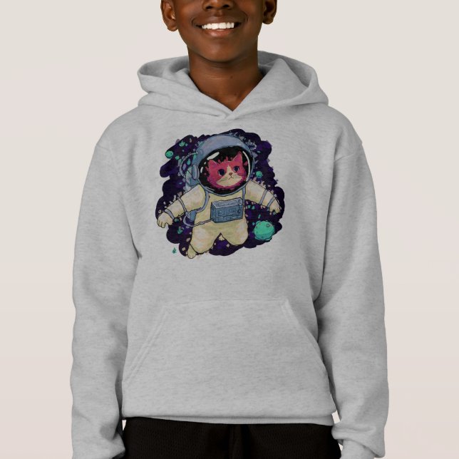 Colorido gato astronauta (Anverso)