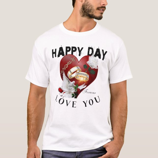 "Colorido Gráfico de HappyDay - Camiseta divertida (Anverso)