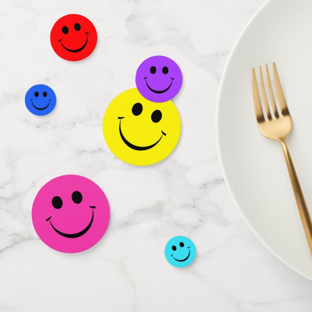 Colorido Happy Face Confetti (Grupo)