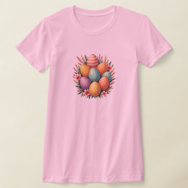 Colorido Huevo de Pascua Bouquet Camiseta (Distribución)