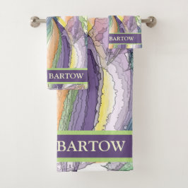 Colorido juego de toallas personalizado