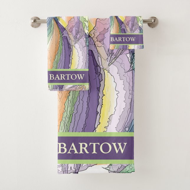 Colorido juego de toallas personalizado (In situ)