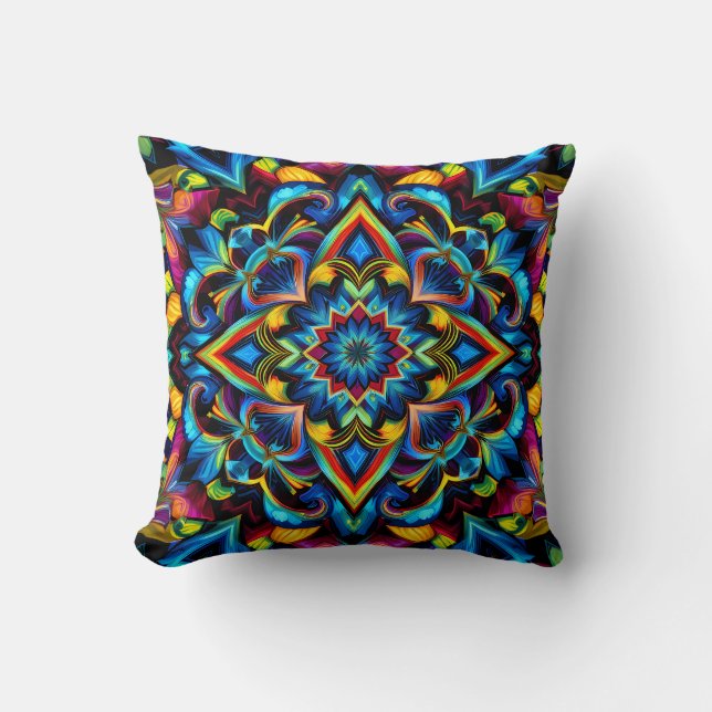 Colorido Kaleidoscope Mandala Design Mug, almohada (Anverso)