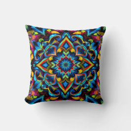 Colorido Kaleidoscope Mandala Design Mug, almohada