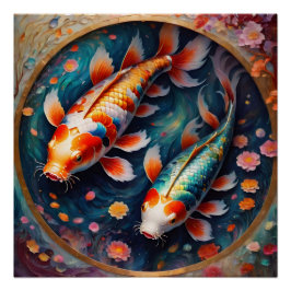 Colorido Koi Fish no 2 Glossy Poster