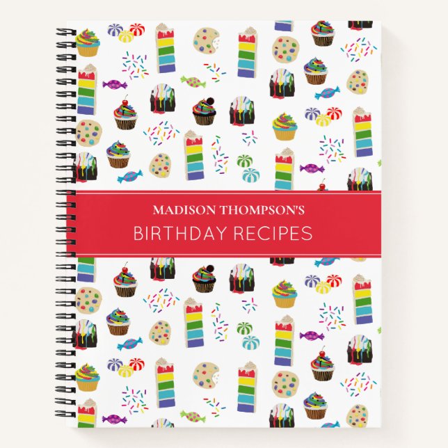 Colorido libro de cocina de postres de pasteles ar (Anverso)