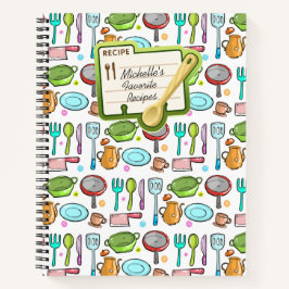 Colorido libro de recetas personalizado
