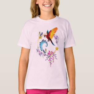"Colorido Loro Imprimir camiseta de Chicas - Tropi