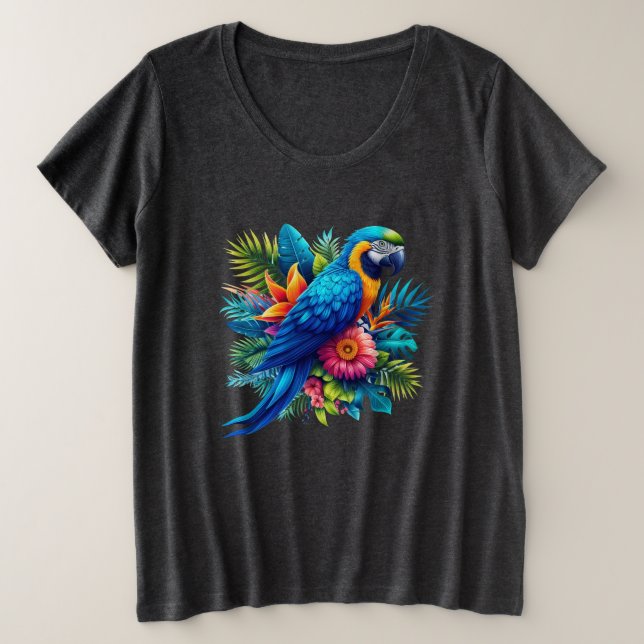 Colorido macao tropical azul (Anverso del diseño)