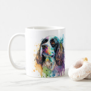 Colorido Mascota de Perro Español Café Mug, Copa
