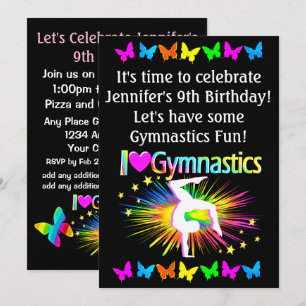 COLORIDO ME ENCANTA LA INVITACIÓN GIMNASTICA