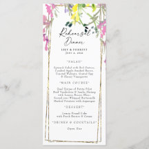 Colorido menú de cena de ensayo de flores silvestr