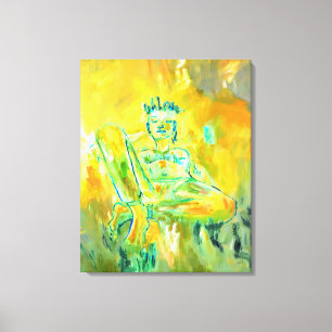 Colorido modernista abstracto arte amarillo Naranj