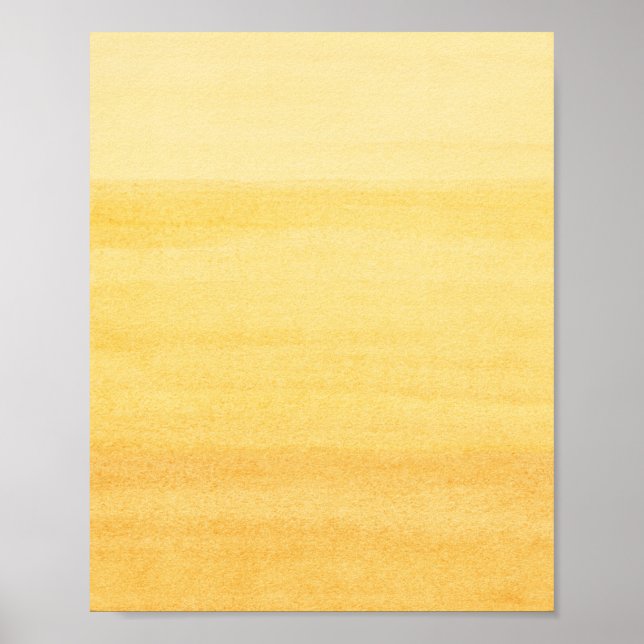 Colorido Ombre Amarillo Abstracto Arte acuático (Frente)