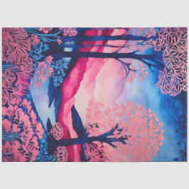 Colorido Papel del tejido artístico del bosque de