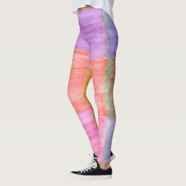 Colorido Pastel Rectangle Blends Leggings