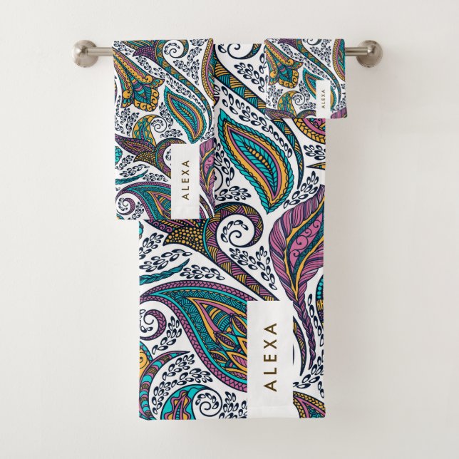 Colorido patrón paisajista de flores étnicas (In situ)