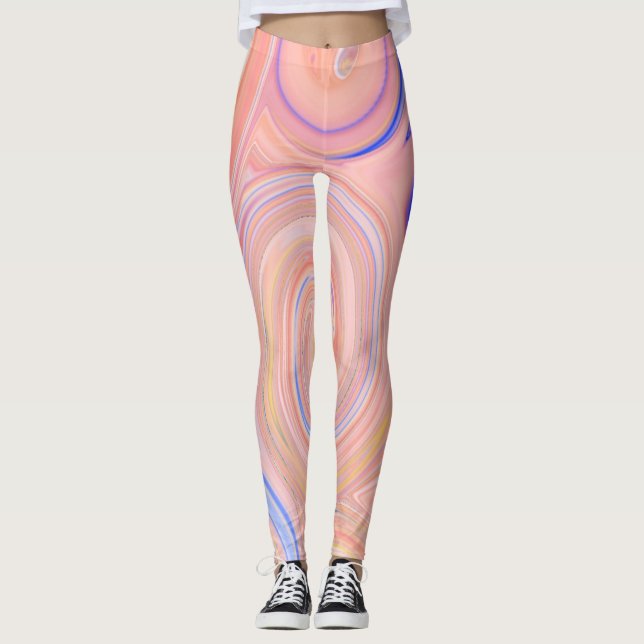 Colorido patrón rápido Leggings (Anverso)