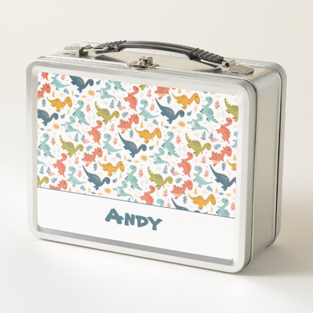 Colorido personalizado de dinosaurios lindo nombre (Anverso)