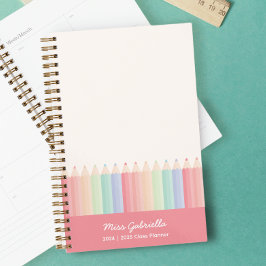 Colorido profesor Personalizado año planificador