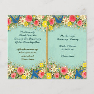 colorido programa de boda floral
