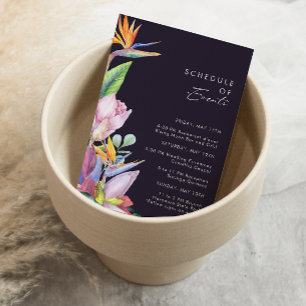 Colorido programa de eventos floral púrpura tropic