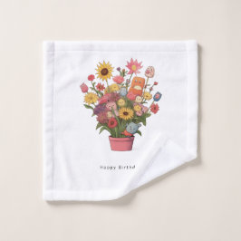 Colorido ramo de cumpleaños de flores de vidrio fl