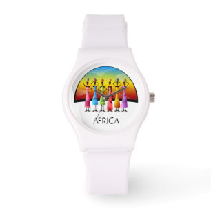 Colorido reloj africano