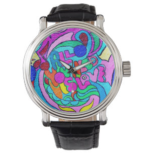 colorido reloj de amor