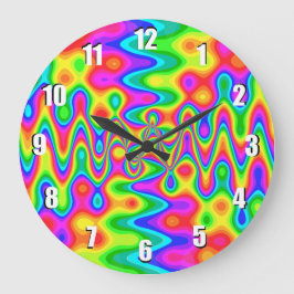 Colorido reloj de pared de arte psicodélico