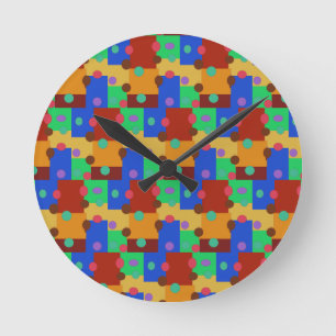 Colorido reloj de pared escolar