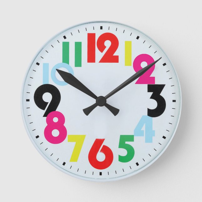 colorido reloj de pared infantil (Anverso)