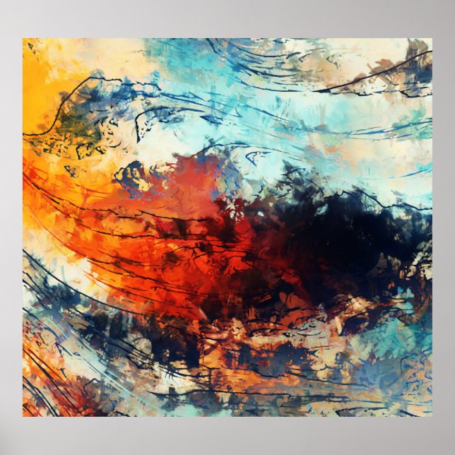 Colorido Resumen de arte contemporáneo (Frente)