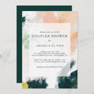 Colorido Resumen Parejas Ducha Invitación