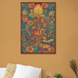 Colorido retro 70 Arte psicodélico de IA