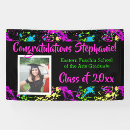 Colorido Rótulo de pancarta de graduación de fotog